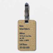 Étiquette À Bagage Fille de danse polynésienne d'île hawaïenne de (Dos Vertical)