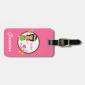 Étiquette À Bagage Fille de danse polynésienne mignonne Luau hawaïen (Devant horizontal)