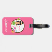 Étiquette À Bagage Fille de danse polynésienne mignonne Luau hawaïen (Dos horizontal)