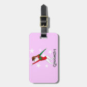 Étiquette À Bagage Fille de gymnastique (Devant Vertical)