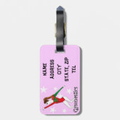 Étiquette À Bagage Fille de gymnastique (Dos Vertical)