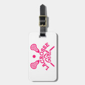 Étiquette À Bagage Fille de lacrosse (Devant Vertical)