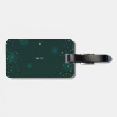 Étiquette À Bagage Fille de Noël Vintage, Snowflakes (Dos horizontal)