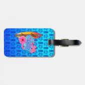 Étiquette À Bagage Fille de surfer (Dos horizontal)