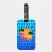 Étiquette À Bagage Fille de surfer (Dos Vertical)