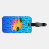 Étiquette À Bagage Fille de surfer (Dos horizontal)