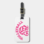 Étiquette À Bagage Fille de volleyball (Devant Vertical)