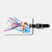 Étiquette À Bagage Fille jouant du violon (Devant horizontal)