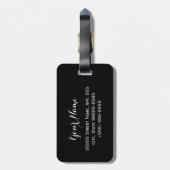 Étiquette À Bagage Fille Lumière Brown Jaguar mignonne Bow Brown avec (Dos Vertical)