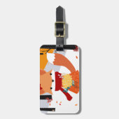 Étiquette À Bagage Fille mignonne de loup de renard de bébé dans le (Devant Vertical)