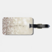 Étiquette À Bagage Fille moderne élégante, Glitterie, Talon (Dos horizontal)