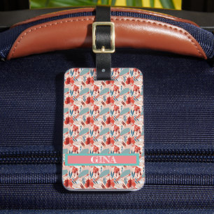 Étiquette À Bagage Fille moderne mignonne personnalisée