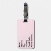 Étiquette À Bagage Fille Power conception de texte avec étoiles (Dos Vertical)