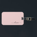 Étiquette À Bagage Fille rose rousse Vierge Script Monogramme Nom Mod<br><div class="desc">Blush Dusty Pink Monogramme Ajouter votre propre nom Script Bagage Bag Le tag sac fait le cadeau parfait 16 anniversaire,  mariage,  douche nuptiale,  baby shower ou cadeau de fête de bachelorette pour quelqu'un décorant sa chambre dans le style.</div>
