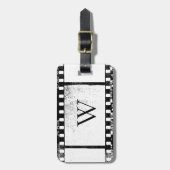 Étiquette À Bagage Film de 35 mm avec monogramme personnalisé (Devant Vertical)