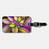 Étiquette À Bagage Fine mignon Cool Girl Retro Floral Mode (Devant horizontal)