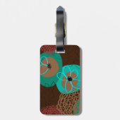 Étiquette À Bagage Fine mignon Cool Girl Retro Floral Mode (Dos Vertical)