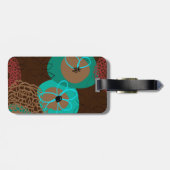 Étiquette À Bagage Fine mignon Cool Girl Retro Floral Mode (Dos horizontal)