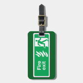 Étiquette À Bagage Fire Exit Safety Sign Emergency Evacuation (Devant Vertical)