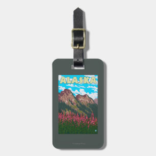 Étiquette À Bagage Fireweed avec l'affiche de Vintage voyage de