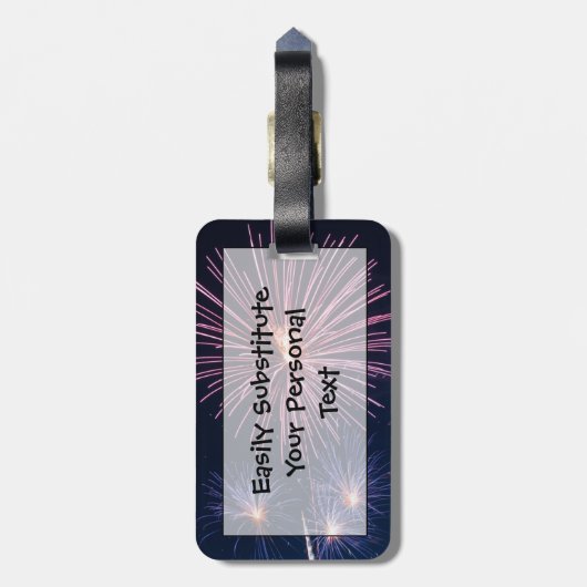 Étiquette À Bagage Fireworks Easy ID (Dos Vertical)