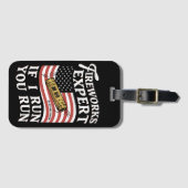 Étiquette À Bagage Fireworks Expert Si J'Exécute Vous Exécutez 4 juil (Devant Horizontal)