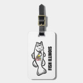 Étiquette À Bagage Fish Illinois Bass (Devant Vertical)