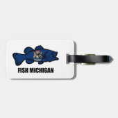 Étiquette À Bagage Fish Michigan (Dos horizontal)