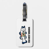 Étiquette À Bagage Fish West Virginia (Dos Vertical)