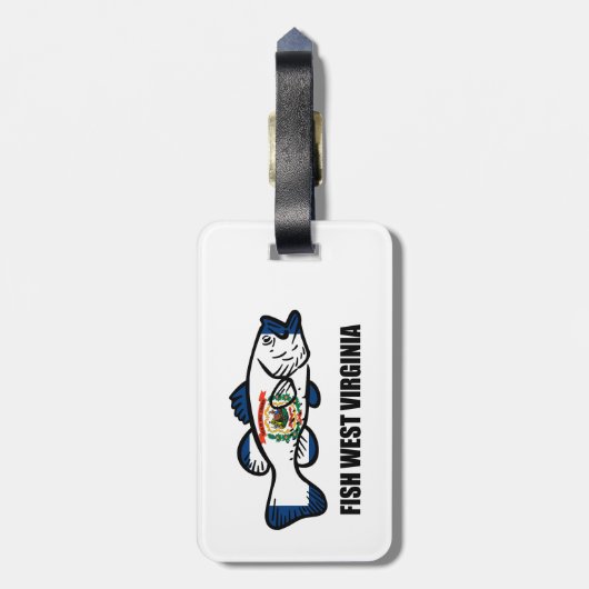 Étiquette À Bagage Fish West Virginia (Dos Vertical)