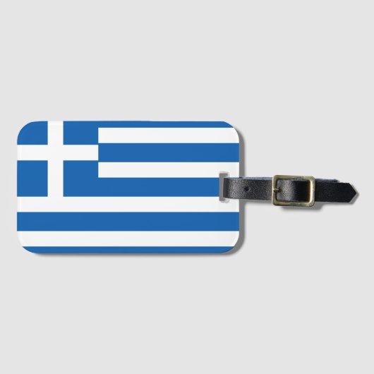 Étiquette À Bagage Flag de Greece (Devant Horizontal)