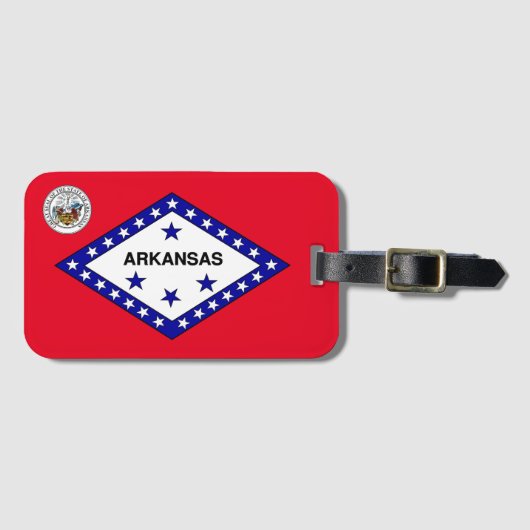 Étiquette À Bagage Flag de l'Arkansas (Devant Horizontal)