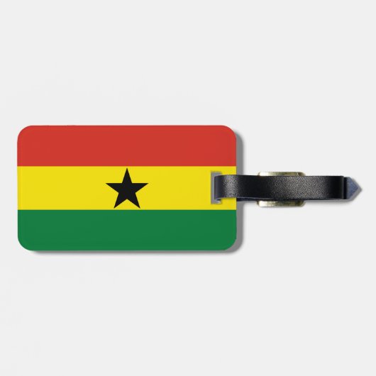 Étiquette À Bagage Flag du Ghana (Dos horizontal)