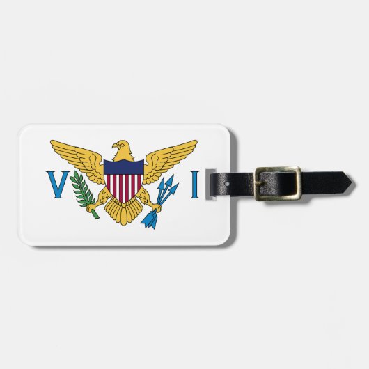 Étiquette À Bagage Flag of US Virgin Islands (Devant horizontal)