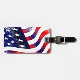 ÉTIQUETTE À BAGAGE FLAG USA