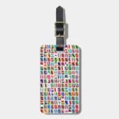 Étiquette À Bagage Flags of the World Travel Design (Devant Vertical)