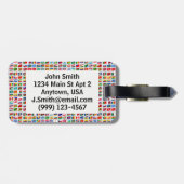 Étiquette À Bagage Flags of the World Travel Design (Dos horizontal)