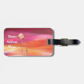 Étiquette À Bagage Flamant rose (Dos horizontal)