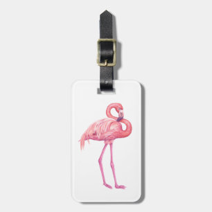 ÉTIQUETTE À BAGAGE FLAMANT ROSE 2