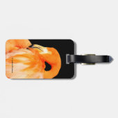 Étiquette À Bagage Flamant rose au soleil d'été (Dos horizontal)