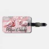 Étiquette À Bagage Flamant rose / Flamingo (Dos horizontal)
