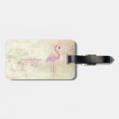 Étiquette À Bagage Flamant rose moderne cool personnalisé (Dos horizontal)