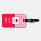 Étiquette À Bagage Flamant rose rose (Devant horizontal)