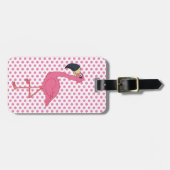 Étiquette À Bagage Flamant rose rose (Devant horizontal)