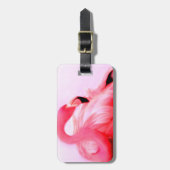 Étiquette À Bagage Flamant rose rose (Devant Vertical)