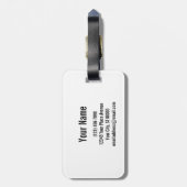 Étiquette À Bagage Flamant rose rose (Dos Vertical)