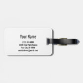 Étiquette À Bagage Flamant rose rose (Dos horizontal)