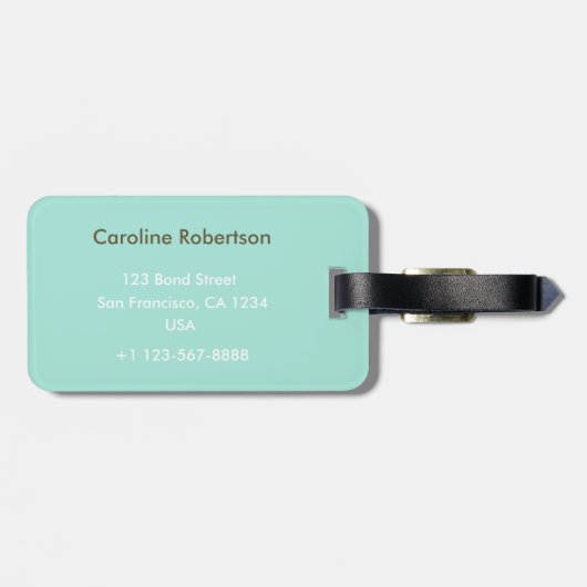 Étiquette À Bagage Flamant rose rose (Dos horizontal)