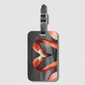 Étiquette À Bagage Flamant rose Valentine (Devant Vertical)