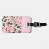 Étiquette À Bagage Flamants roses personnalisés (Devant horizontal)